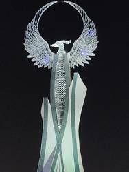 big statue of the Uzbek bird