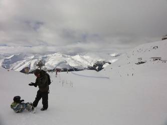 Teilnehmer am Ski fahren