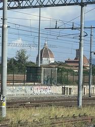A picture of Florence take from a train
