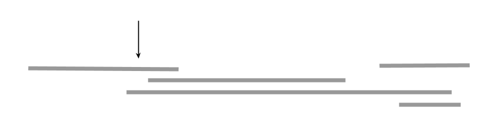 overlapping Lines with an arrow